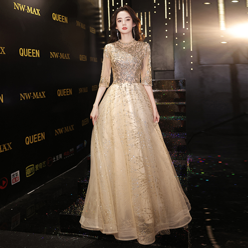 Golden small elite evening dress Golden small elite evening dress