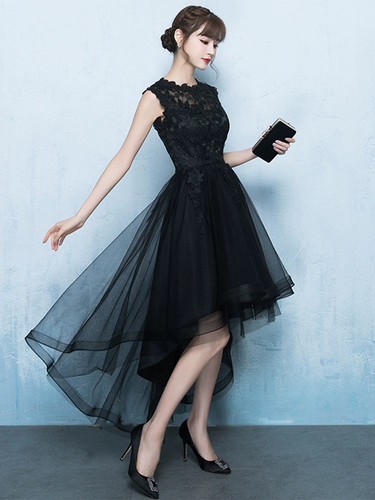 Черное вечернее платье, короткая мини-юбка, подходит для подростков