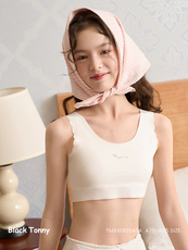 Топы и бра 阿宝托比内衣女童文胸少女发育期夏天莫代尔运动防滑背心女孩学生