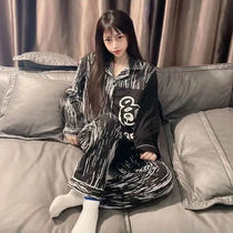 Chaoshan Jieyang violent bear pajamas 2021 new high-end spring and autumn long-sleeved couples suits one man and one woman suit