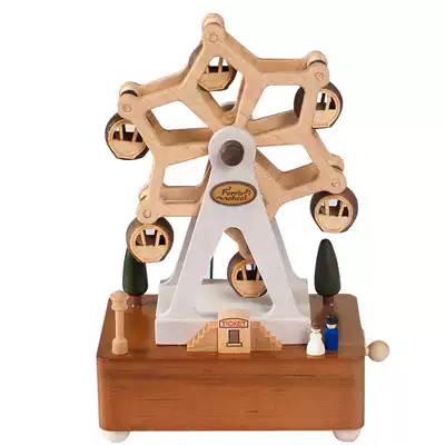 jeancard Taiwan wooden cannon music box Music box Happy Ferris wheel Romantic Valentine's Day Wedding birthday