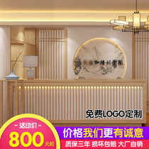 Retro bar table cashier counter Simple modern atmosphere Shop Small hotel Chinese style reception desk