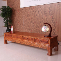 Chinese solid wood TV cabinet living room simple TV cabinet antique carved simple classical elm bedroom floor cabinet