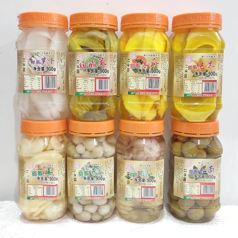 Emerging specialty sour sweet sour bottle radish sour mango kernel noodles sauerkraut papaya ginger slice buckwheat head garlic 900 g