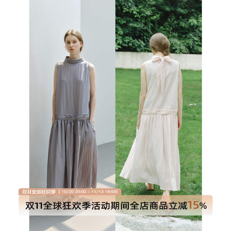 Digwill Round Neck Loose Mid-Length Summer Sleeveless Casual Workwear Elegant Mid-Length Dress Women's A-Line Skirt Digwill Round Neck Loose Mid-Length Summer Sleeveless Casual Workwear Elegant Mid-Length Dress Women's A-Line Skirt