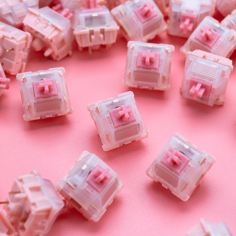 Marshmallow R2 Linear Switch Code-Based Gaming Is Compatible with Five-Pin Switch Base Hot-Swappable Keyboards