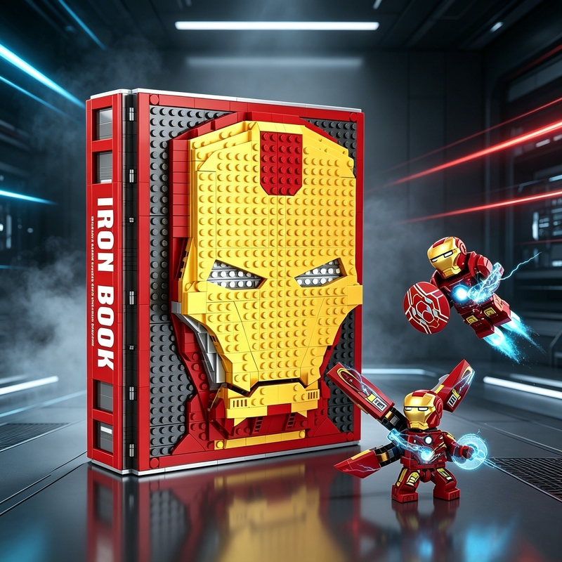 Marvel Iron Man Minifigure Building Block Book Suitable for Lego Collection Manual Children's Educational Assembly Boy Gift