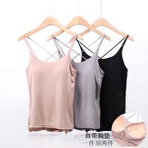 Foreign trade new camisole womens one-piece beauty back underwear bra chest base outside wear with chest pad inside take sexy
