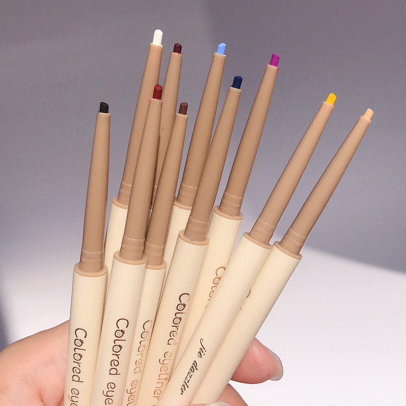 Colour brown gel pen waterproof and anti-perspiration lasting no eye line extremely fine hair dye white new hands beginner Li Jiaqi