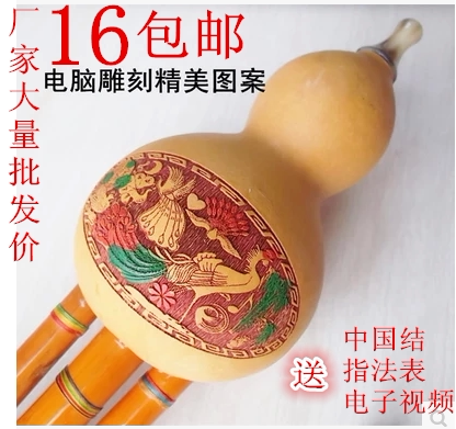 Special offer Yunnan gourd silk national musical instrument phoenix-tailed bamboo double-tone beginner practice type B-down C-tune gourd silk