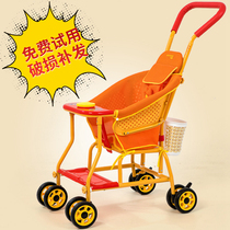 Grandma Bridge baby rattan chair bamboo rattan baby stroller children summer light rattan simple bamboo rattan trolley