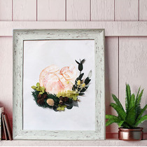 Cat series dried flower forever flower A4 decorative painting DIY material bag