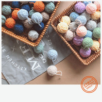 Oil painting premium gray line winding wool ball 5cm Christmas Tree accessories Flower bouquet design garland material