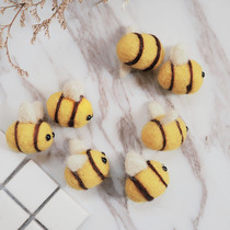 Wool Felt Little Bee Florist Flower Glass Cover Bouquet Wreath Design diy Material Accessories