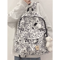 Черно -белые граффити (подвеска застенчивого медведя) (Отправьте черно -белую собаку + кулон