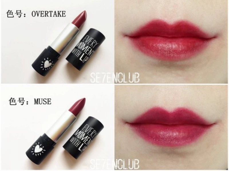 Abbamart BELLEME New Sexy Lipstick Lip Balm dưỡng ẩm Glossy Bean Sand Brick Red M77 romand 03