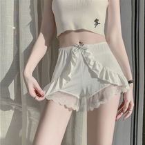 White safety pants womens anti-light can be worn in summer thin 2021 new sexy lace bottom pants