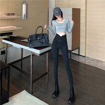 High waist hip black jeans women thin summer 2021 new trousers tight pencil pants small feet pants