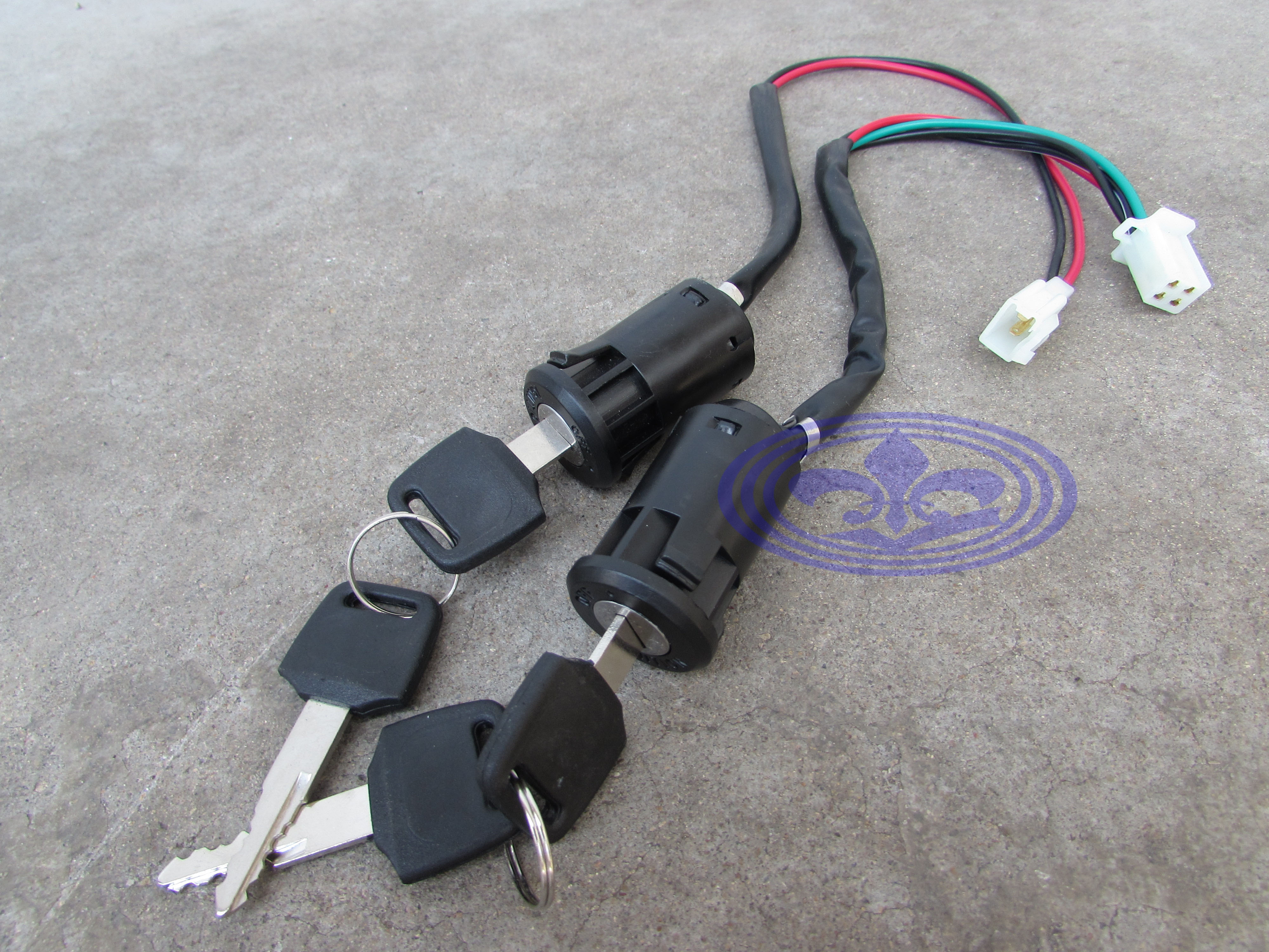 Cross-country Moto Accessories Retrofit 4 Wire Electric Door Lock Beach Car Electric Car Key Switch-Taobao