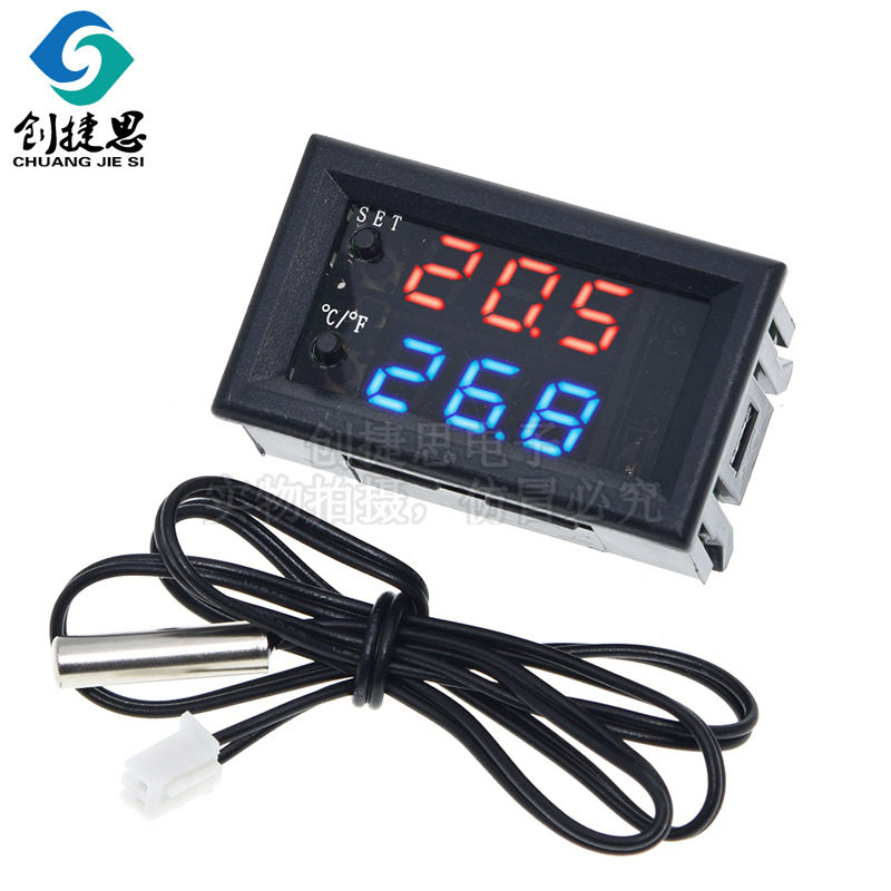 数显恒温温控传感器 DC12V智能温控传感器 替代XH-W120 液位传感器 创捷思数显温控器