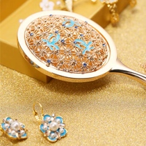 The Palace Wenqing Flower Bag Mirror carries a mini - woman makeup mirror birthday present Yongzhengs flower bag mirror