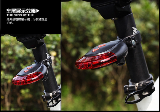 Fahrradlicht USB-Aufladung Rücklicht Mountainbike-Zubehör Nacht-LED-Warnlicht Scheinwerfer Laser Nachtfahrzubehör