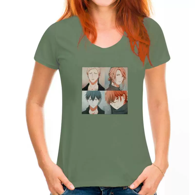 Винтажная футболка Yao Given Anime манга музыка Мужчины с коротким рукавом