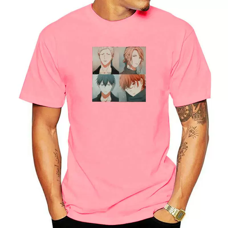 Винтажная футболка Yao Given Anime манга музыка Мужчины с коротким рукавом