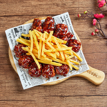 Fake fried chicken wings rice cake chicken nuggets custom fried chicken leg model simulation chicken rice flower fries food store props decoration