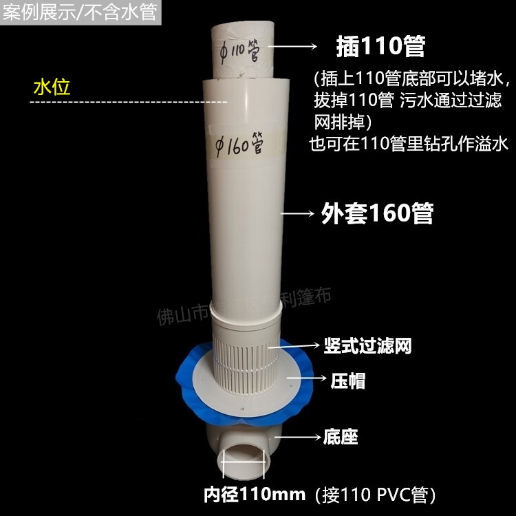 Filter outlet accessories take over from the bottom drainage pool of canvas fish toilet filter outlet accessories