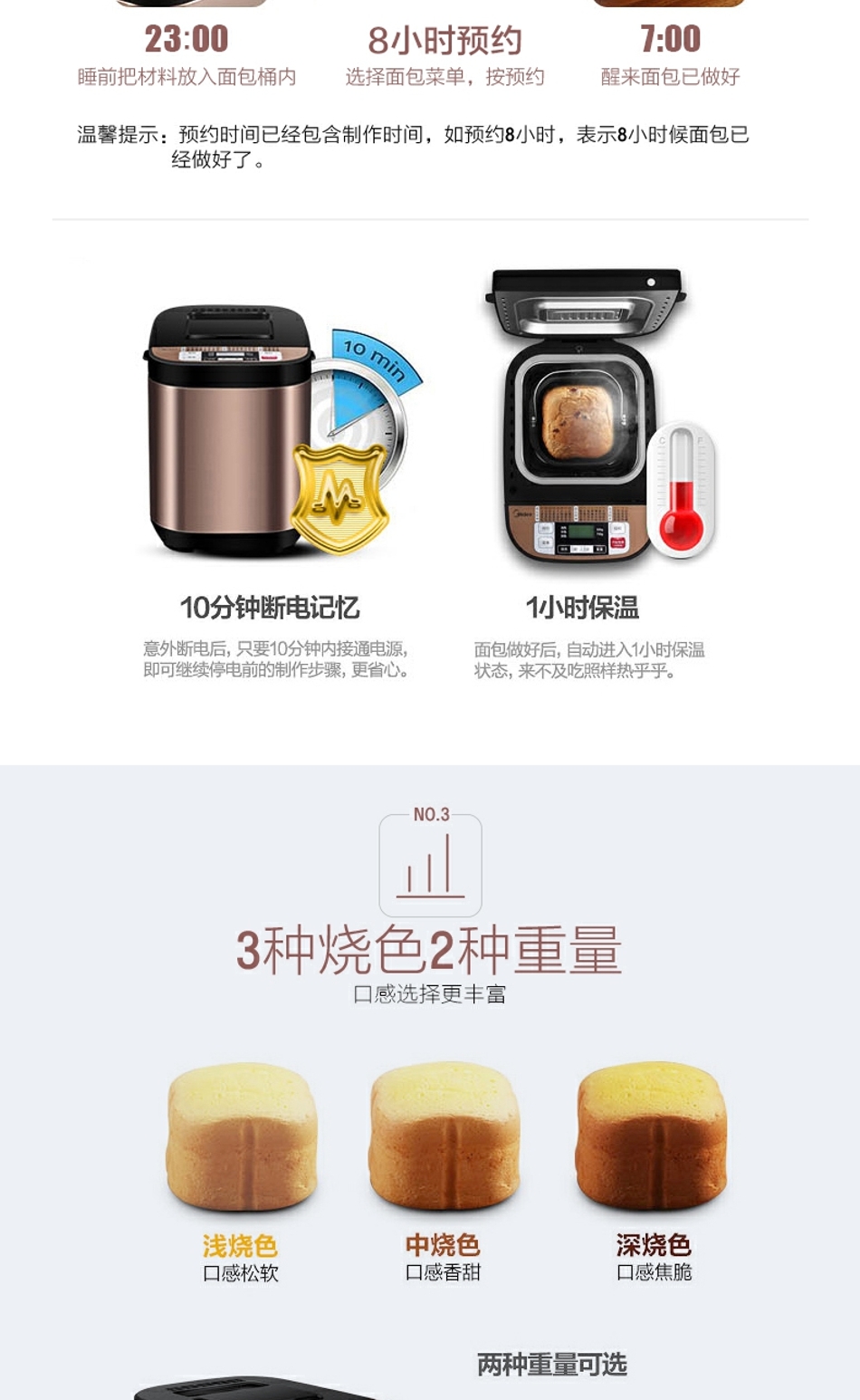 Midea / làm đẹp máy bánh mì ăn sáng nhà điều khiển máy nướng bánh mì rải đầy đủ đa chức năng bánh mì ca cao mới ăn sáng - Máy bánh mì máy kẹp bánh mì sandwich