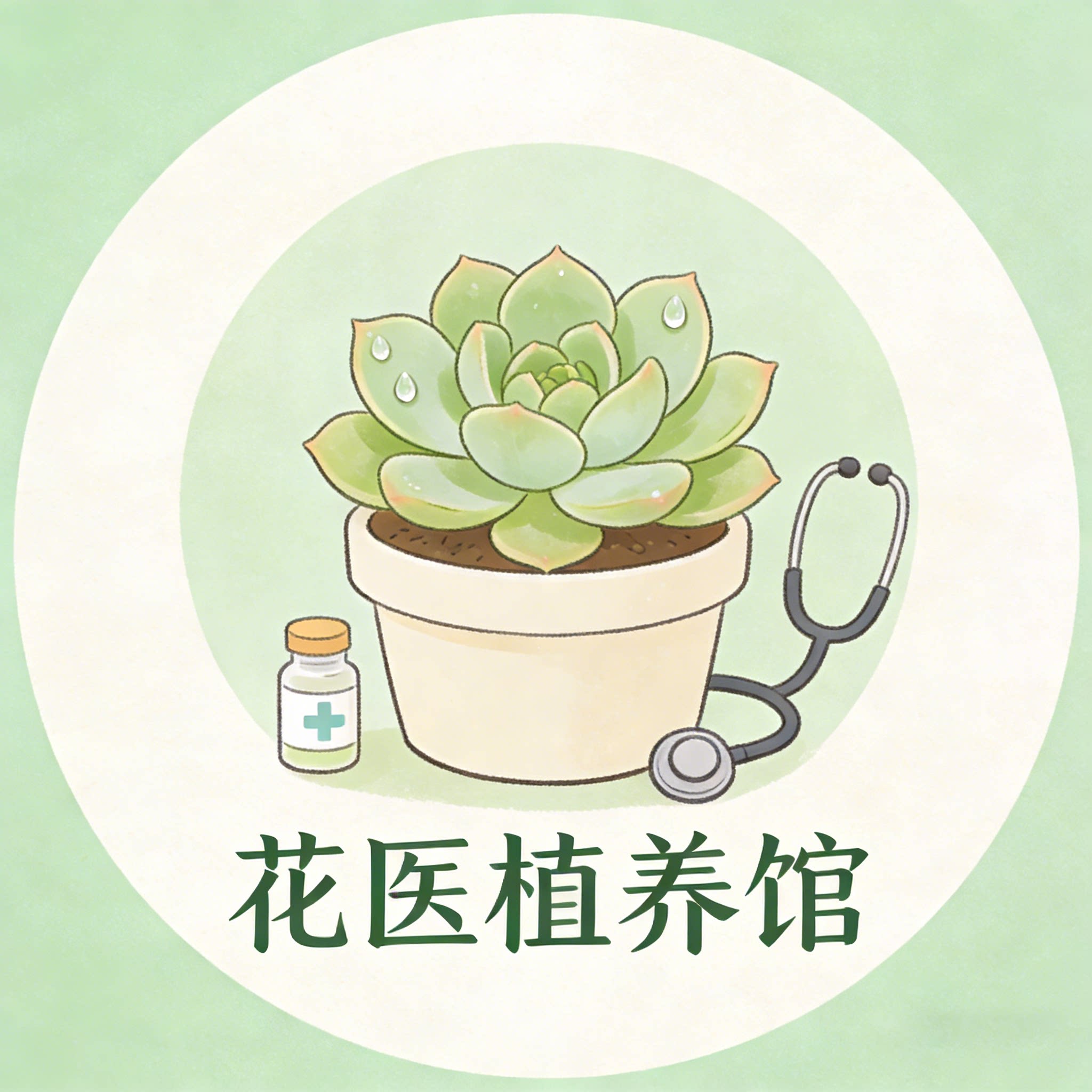 花医植养馆的LOGO