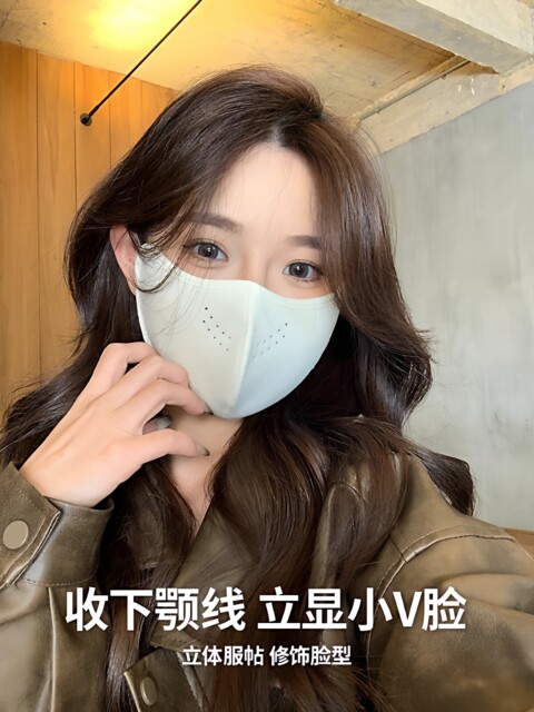 Winter Warm Mask for Women, High Appearance Value, 2025 New Model, Outdoor Breathable, Thickened, Three-Dimensional, Anti-Fog, Windproof, Cold-Proof