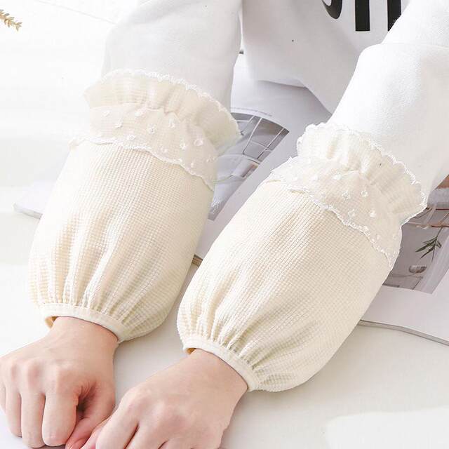 Sleeve Covers for Women, Autumn and Winter down Jacket Special, 2025 New Short Style, Adult Lace Office Anti-Dirt Protective Sleeves