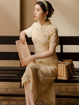 Improved Qipao 2021 New Womens Summer Rework Embroidery Young Teenage Girl High-end Temperament Superior Sense Dress Dress