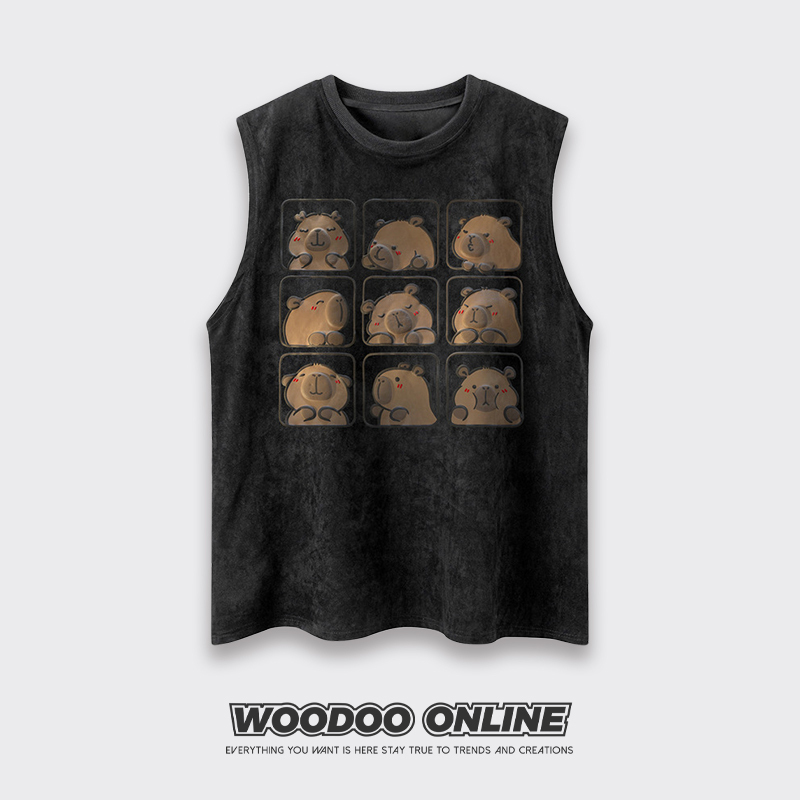 Kapibala Woodoo Designer Brand American Retro Minimalist Design Unisex Tank Top