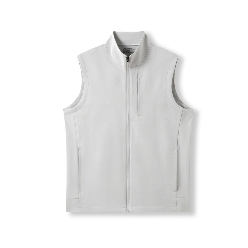 Spring Stand-Up Collar Zipper Casual Sports Outdoor Commuting Fashion Sleeveless Jacket Vest Jacket 2706 (Xyp)