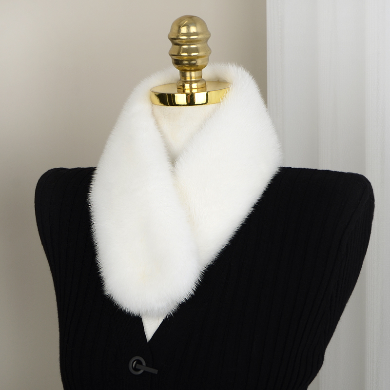 Authentic Real Mink Fur Scarf, Genuine Mink Fur Neck Warmer, Unisex, Winter Neck Protection, Magnetic, Low-Key Luxury