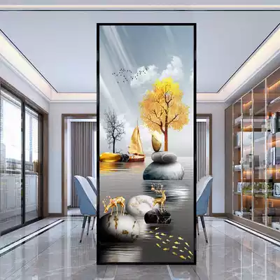 Modern simple mobile glass screen partition office living room bedroom home shelter light luxury entrance