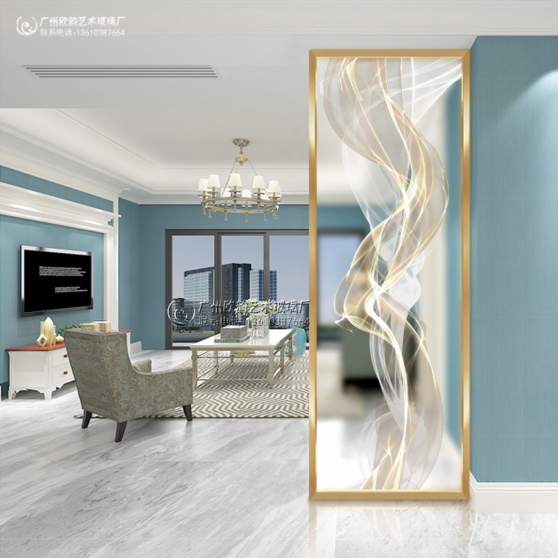 Entrance Door Modern Entrance Minimalist Glass Screen Partition Decoration Bedroom Living Room Sheltering Mobile Home Genguan Light Lavish