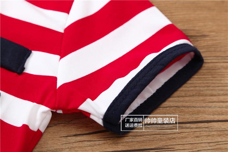2018 bé gái phù hợp với thời trang mùa hè bé trai sọc hai mảnh cotton bé trai và bé gái với quần áo trẻ em lớn quần áo thủy triều quần áo bé gái