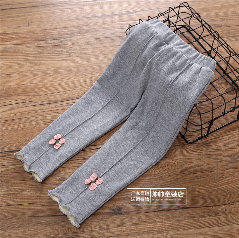 Lắc cùng quần bé gái 2018 mới legging hai lớp cộng với nhung dày mặc quần áo thủy triều xuân hè 1-9 tuổi quần áo bé gái