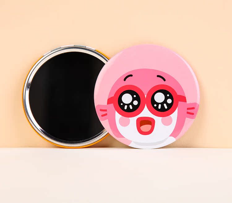 Bác của cùng một con đường Leo gương nhỏ Anime xung quanh dễ thương phim hoạt hình nhỏ sáng tạo xách tay trang điểm gương triều nữ những hình sticker dễ thương