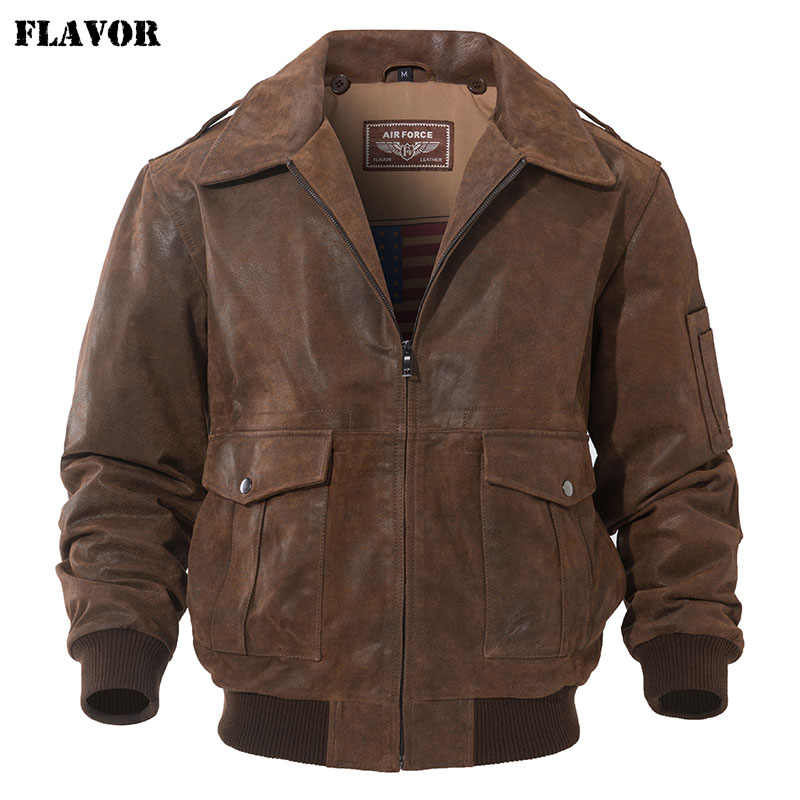 Haining real fur coat men short retro hunting and cotton American locomotive coat men's jacket coat