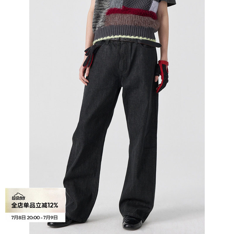 Simple project* raw selvedge regular fit jeans: original color straight ...