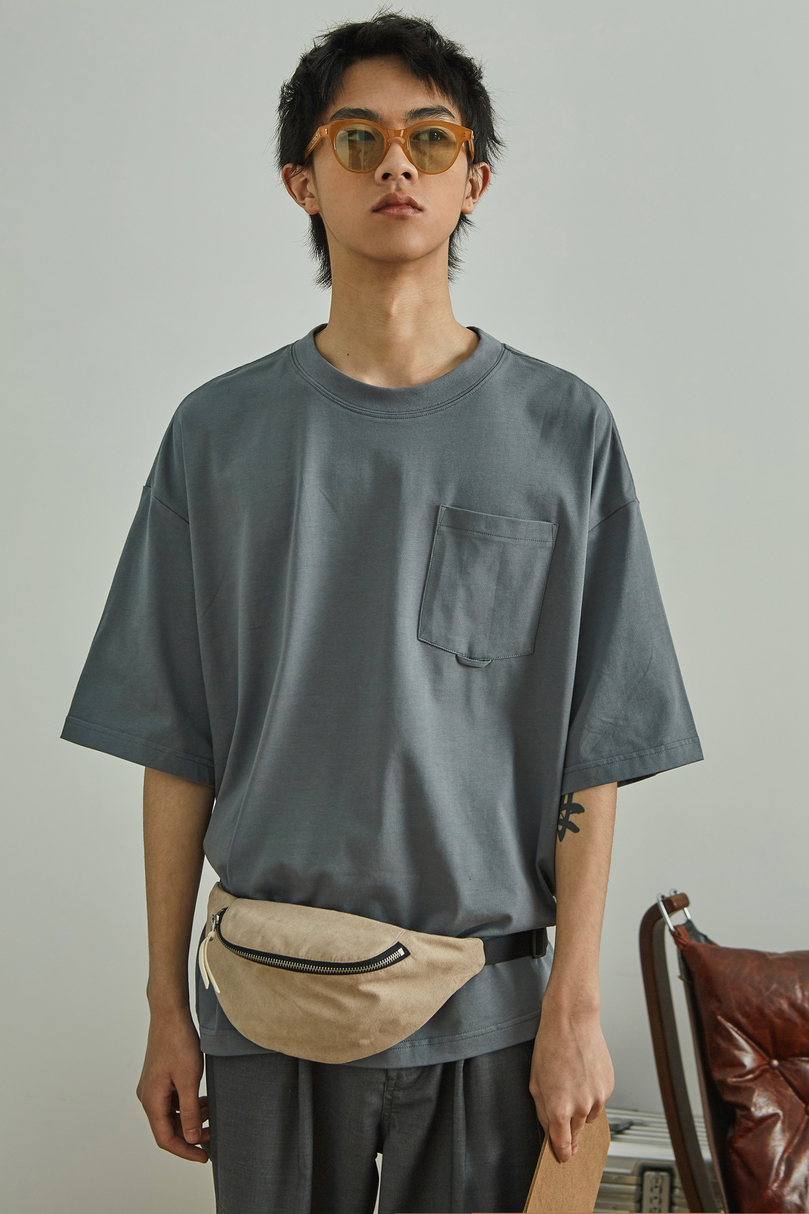 SimpleProject 19SS mới nguyên túi da lộn chiến thuật an toàn túi khóa - Túi 	túi đeo hông đựng dụng cụ	