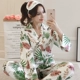 Bộ đồ ngủ kimono Nhật Bản dành cho nữ mùa thu và mùa đông cotton dài tay phiên bản Hàn Quốc của bộ đồ sinh viên dễ thương và tươi mát dễ thương đồ pijama