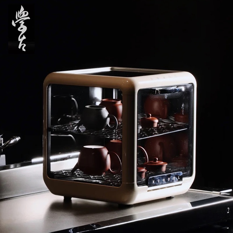 Small Graphene Preservation Cabinet for Tea Sets and Cups, Disinfection Cabinet, Tea Awakening Machine, Uv Disinfection and Drying All-In-One Machine