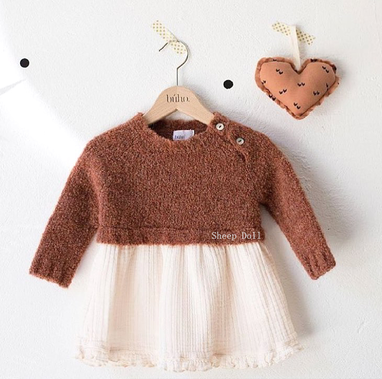 88 BUHO girl girl baby girl with dress and baby doll dress 