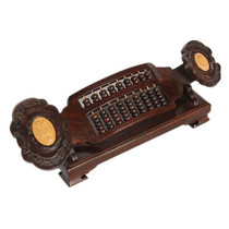 Ruyi Abacus mahogany vintage wood retro nostalgic wood carving with base carving home hall decorations ornaments